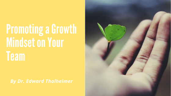 Promoting A Growth Mindset On Your Team Dr. Edward Thalheimer
